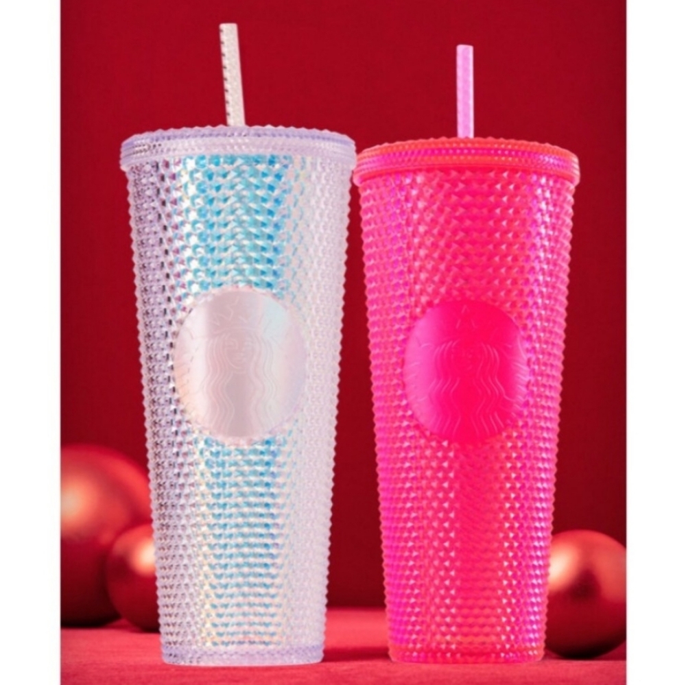 2019 Starbucks Iridescent Spiked Silver 24oz cup 9